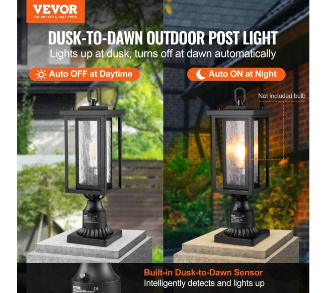 Lauko šviestuvas su jutikliu ir stulpu2