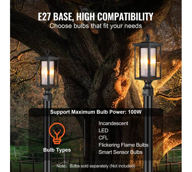 Lauko šviestuvas su jutikliu ir stulpu3