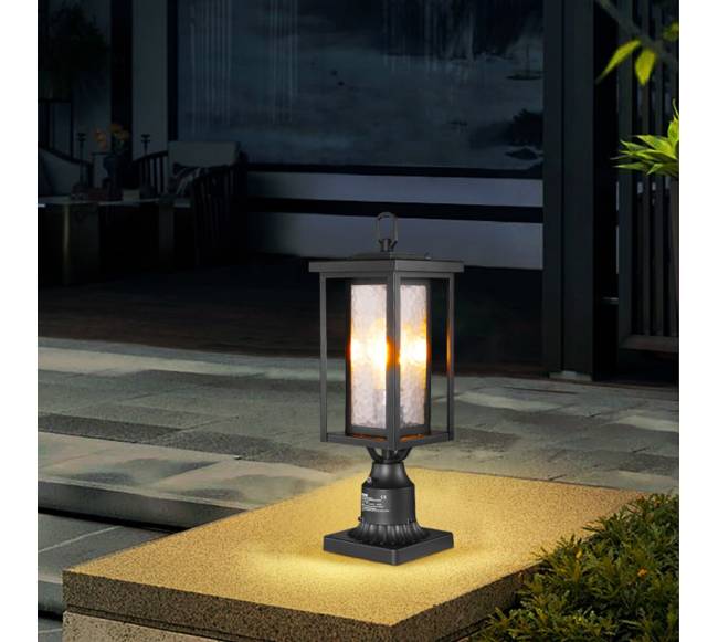 Lauko šviestuvas su jutikliu ir stulpu7