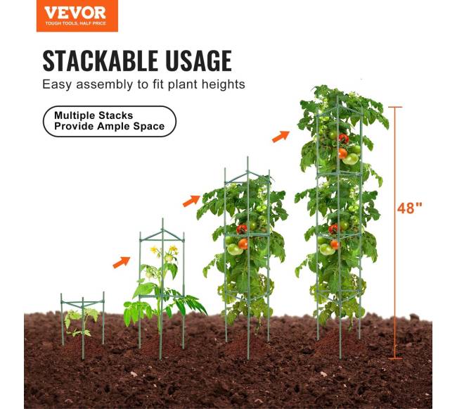 Dalomos pomidorų atramos, 6 vnt., 48 cm1