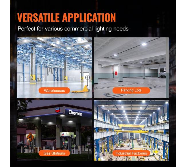 4 vnt. LED šviestuvai baldakimams 150W 16500LM 5000K3