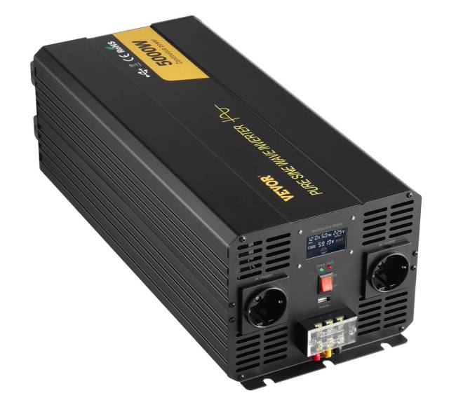 Pure sinusoides keitiklis 5000W 12V į 230V LCD8