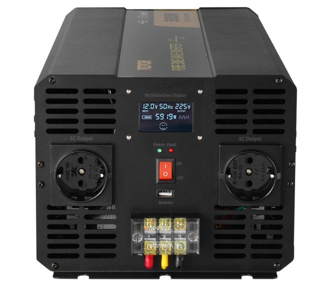 Pure sinusoides keitiklis 5000W 12V į 230V LCD10