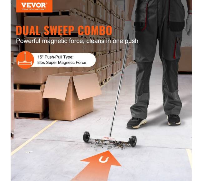 Magnetinis surinkėjas su ratais 15 cm reguliuojama rankena1