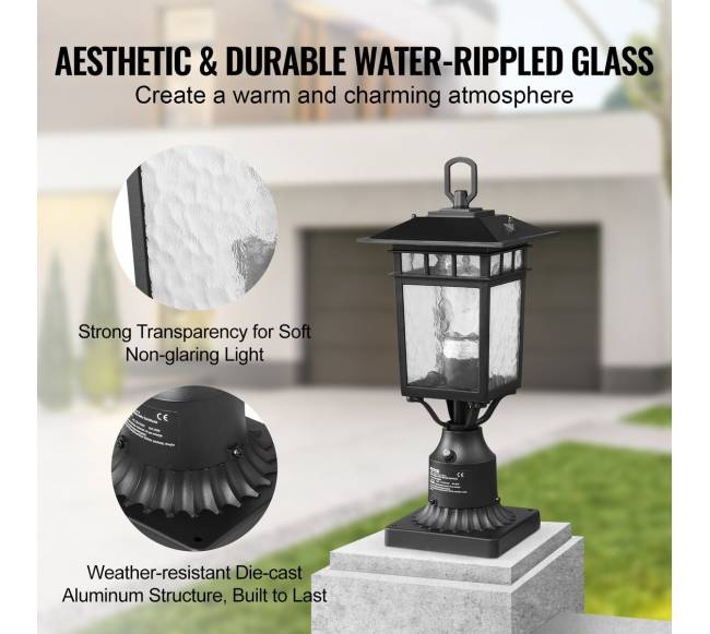 lauko lempa su šviesos jutikliu, 400 mm stulpas5