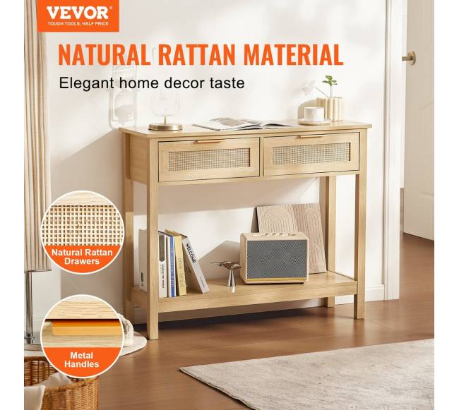 Rataninė konsolė su dviem stalčiais1