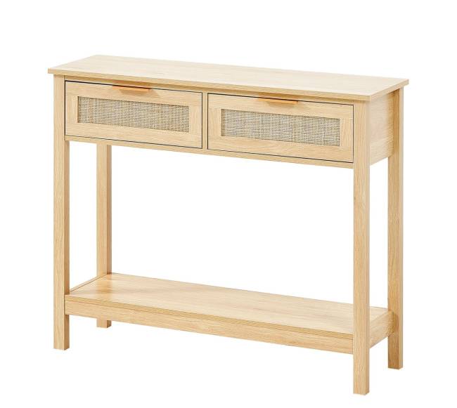 Rataninė konsolė su dviem stalčiais9