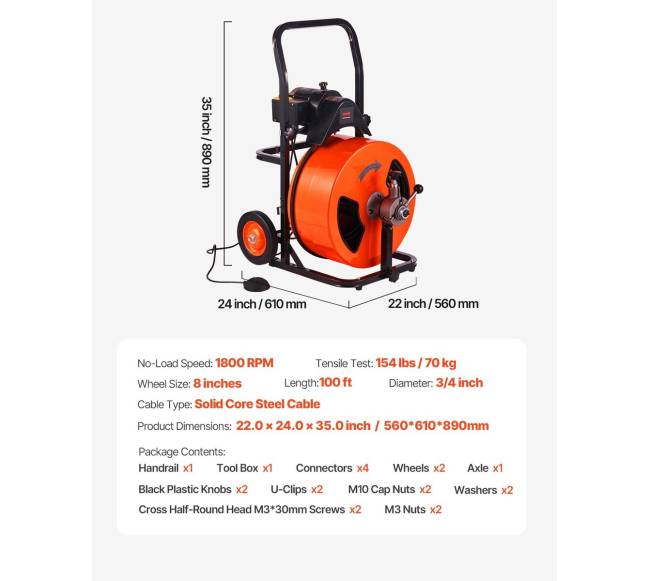 Elektrinė kanalizacijos valymo mašina su sraigtu6