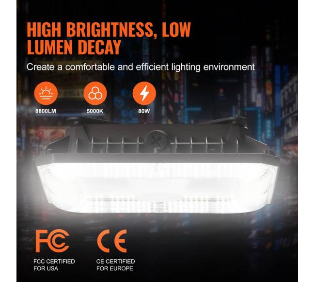 LED baldakimų šviestuvai 80 W lauko apšvietimui1