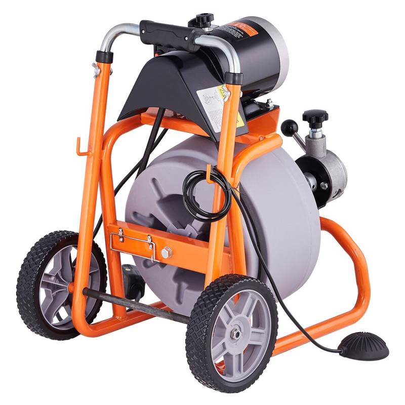 Vamzdžių valymo mašina 23m su automatinio padavimo ir ratukais0