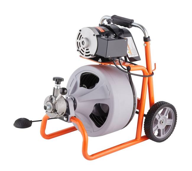 Vamzdžių valymo mašina 23m su automatinio padavimo ir ratukais8