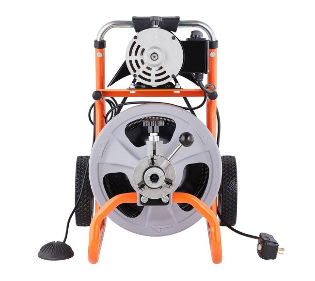 Vamzdžių valymo mašina 23m su automatinio padavimo ir ratukais9