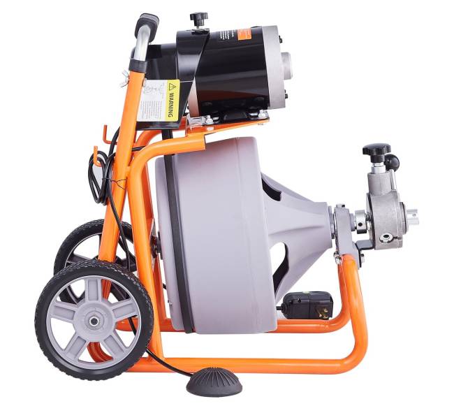 Vamzdžių valymo mašina 23m su automatinio padavimo ir ratukais10