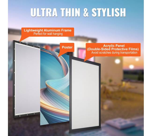 LED šviesdėžė plakatams, 962x632 mm, juoda4