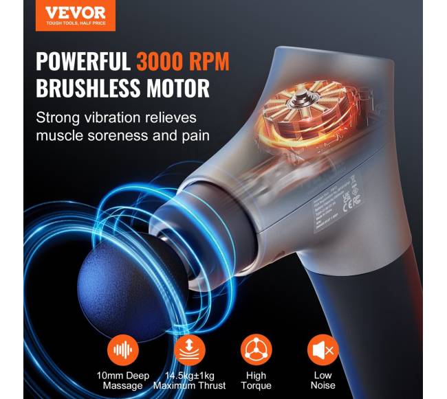 Giliųjų audinių masažuoklis su 6 greičiais1