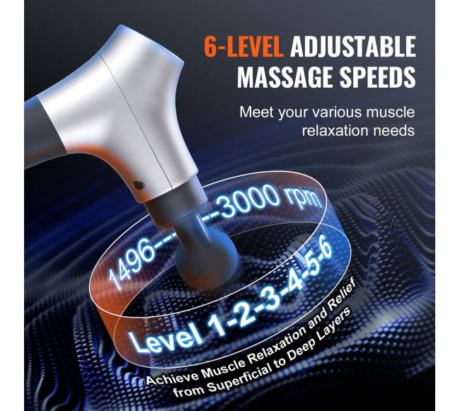 Giliųjų audinių masažuoklis su 6 greičiais2