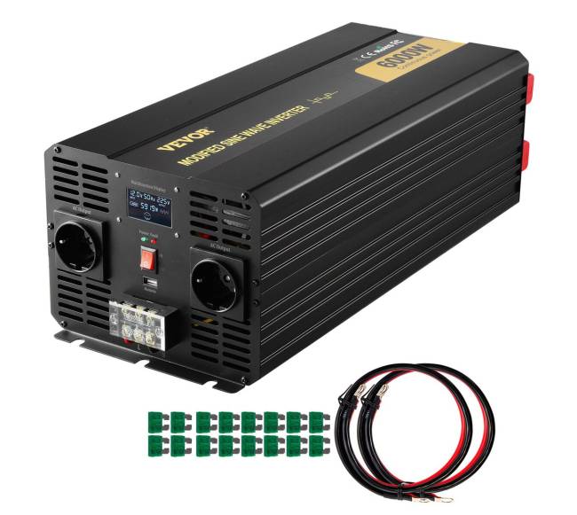 Keitiklis 6000W 12V į 230V su LCD ekranu7