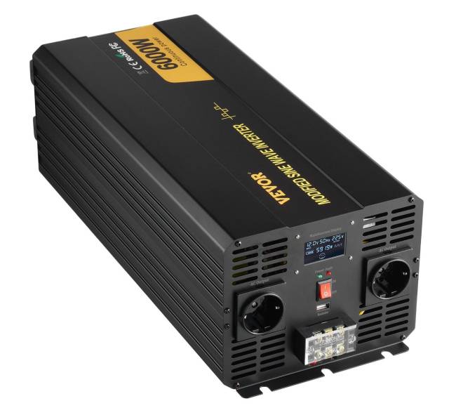 Keitiklis 6000W 12V į 230V su LCD ekranu9