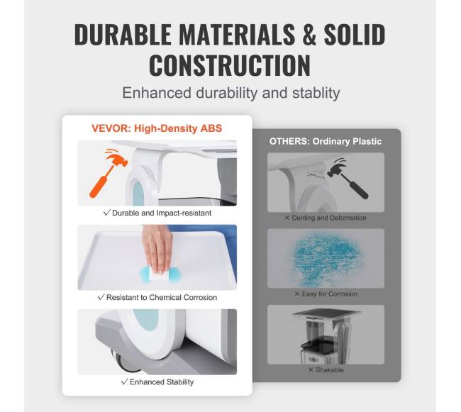 3 aukštų medicininis vežimėlis su stalčiais2