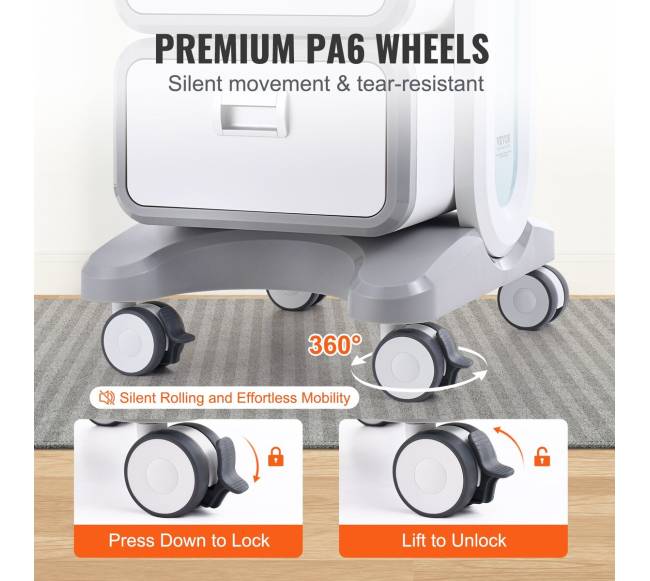 3 aukštų medicininis vežimėlis su stalčiais3