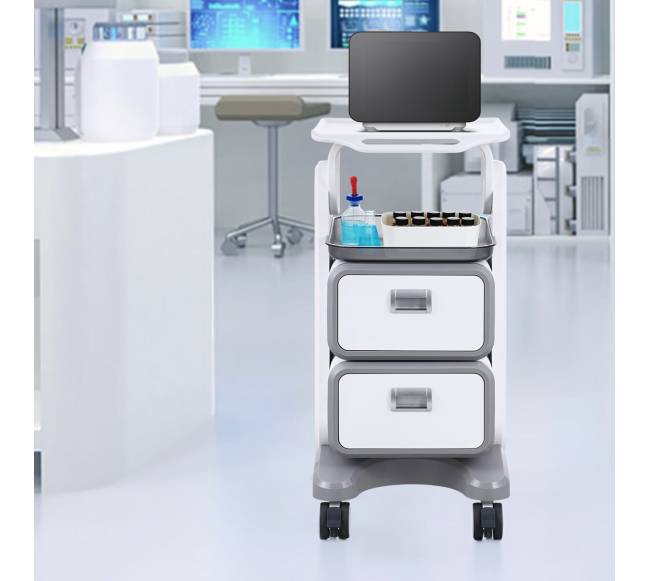 3 aukštų medicininis vežimėlis su stalčiais7