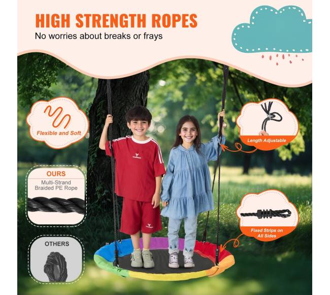 Virvinės sūpynės 101 cm multicolor3