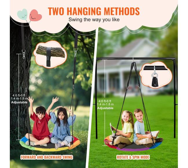 Virvinės sūpynės 101 cm multicolor5