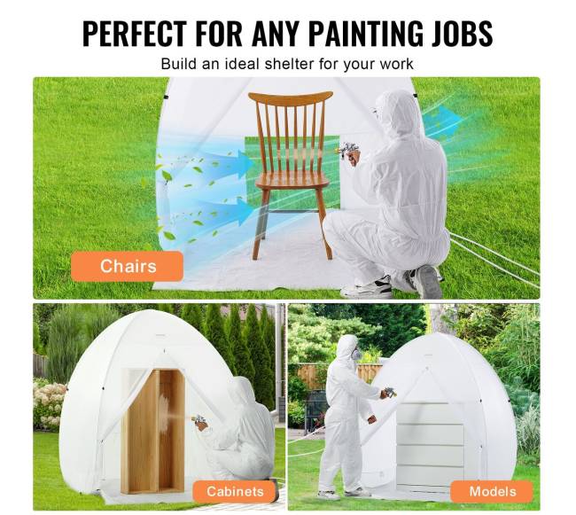 Nešiojama purškimo palapinė 152x152x178 cm5