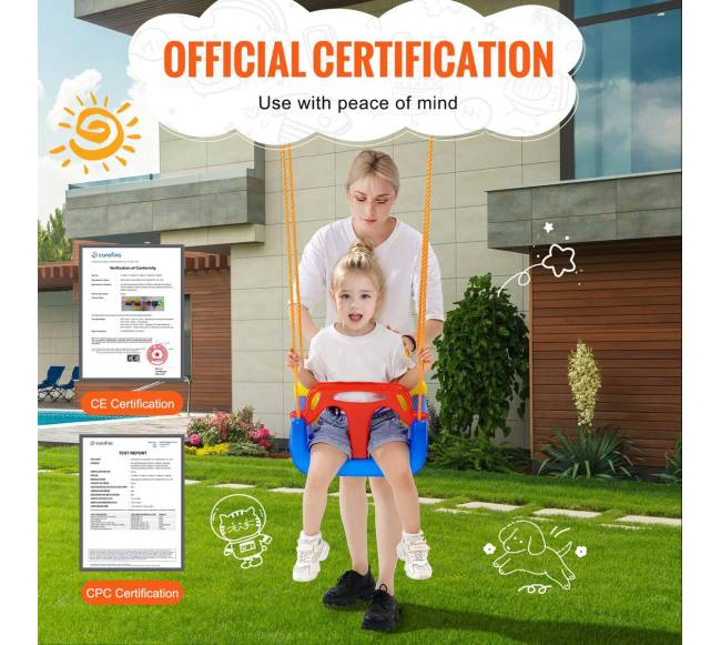 3-in-1 sūpynės vaikams su reguliuojamomis virvėmis5