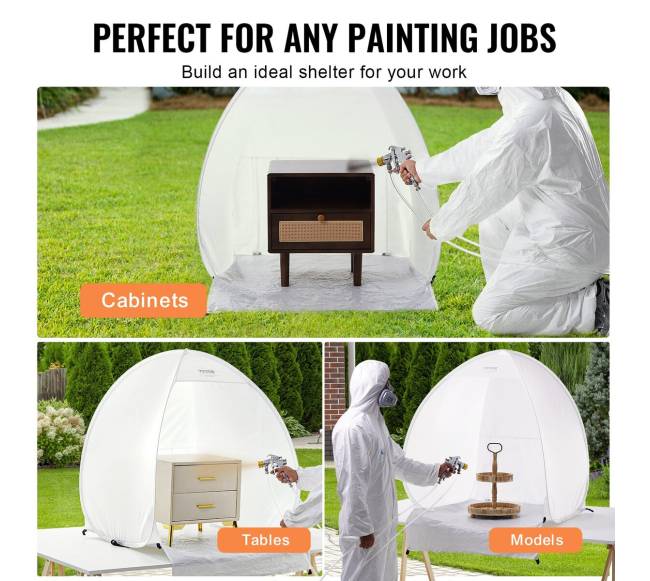 Nešiojama purškimo dažymo palapinė 101,6x88,9x101,6 cm5