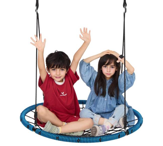 Apvalus voratinklio sūpynių tinklas vaikams0