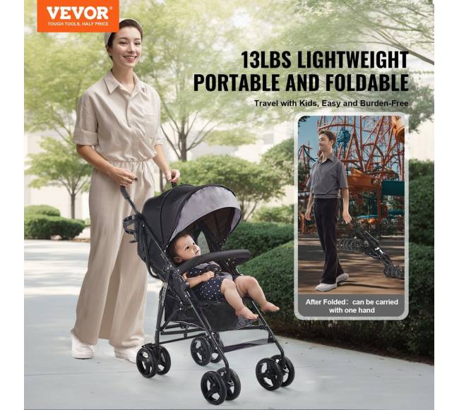 Lengvas vežimėlis su reguliuojama atrama1