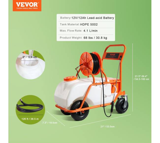 60 litrų sodo purkštuvas su kuprine6