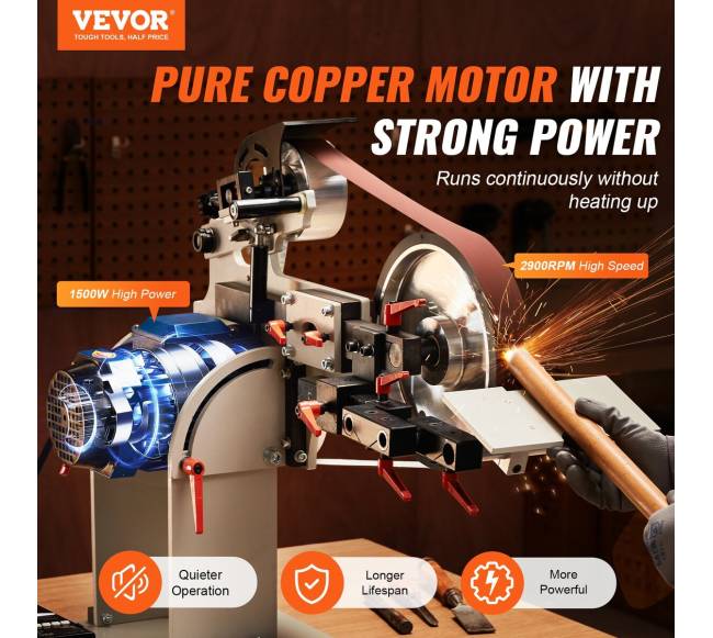 Juostinis šlifuoklis 1828.8 x 50.8mm su VFD1