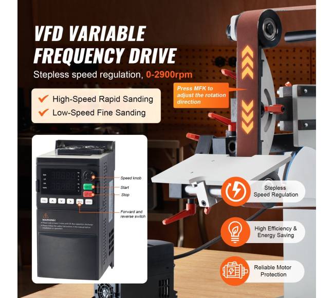Juostinis šlifuoklis 1828.8 x 50.8mm su VFD2