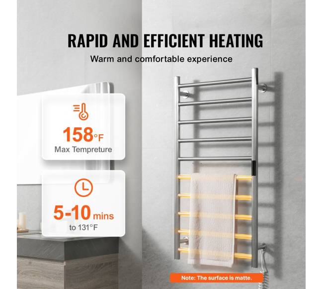 Sieninis šildomas rankšluosčių džiovintuvas, 10 strypų1