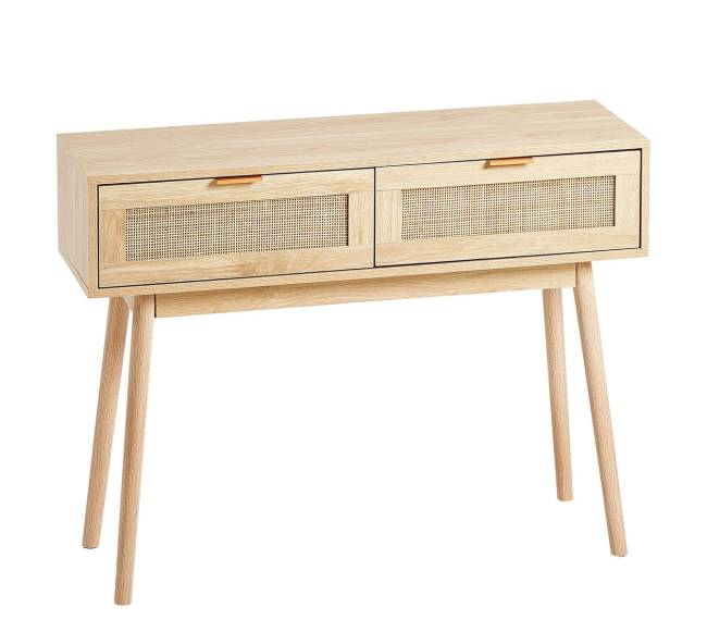 Rataninė konsolė su 2 stalčiais ir slankiojančiomis durimis10