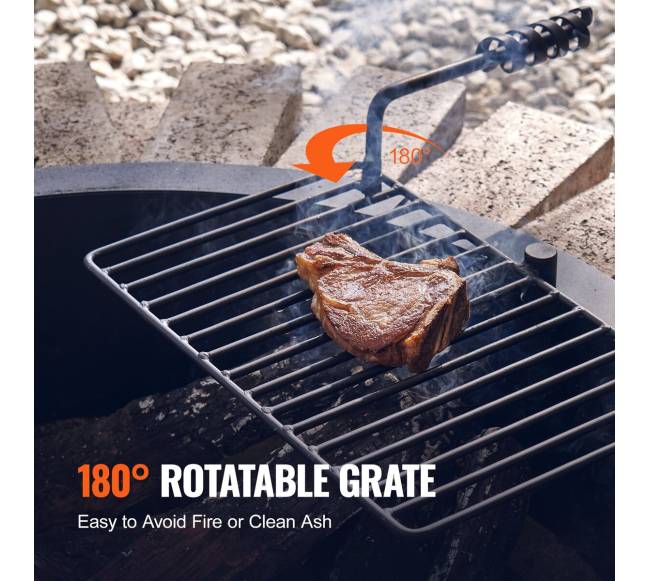 Plieninis laužo žiedas 101 cm su kepsnine3