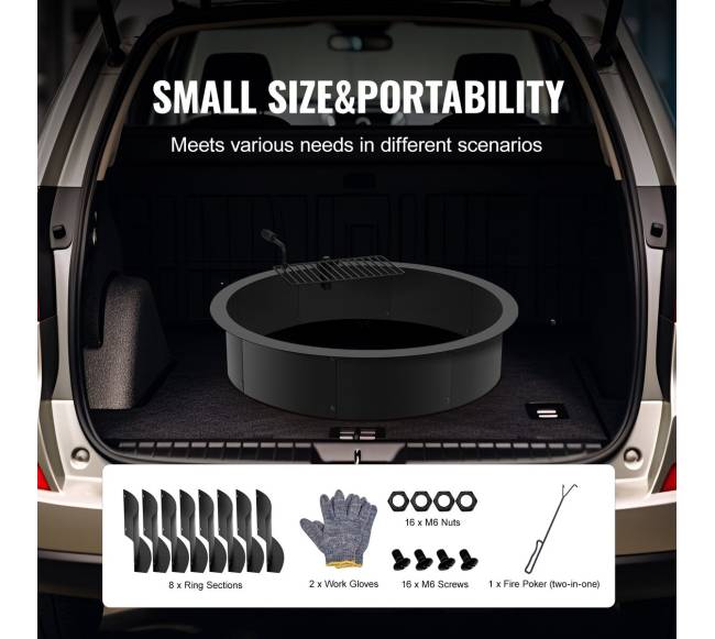 Plieninis laužo žiedas 101 cm su kepsnine5