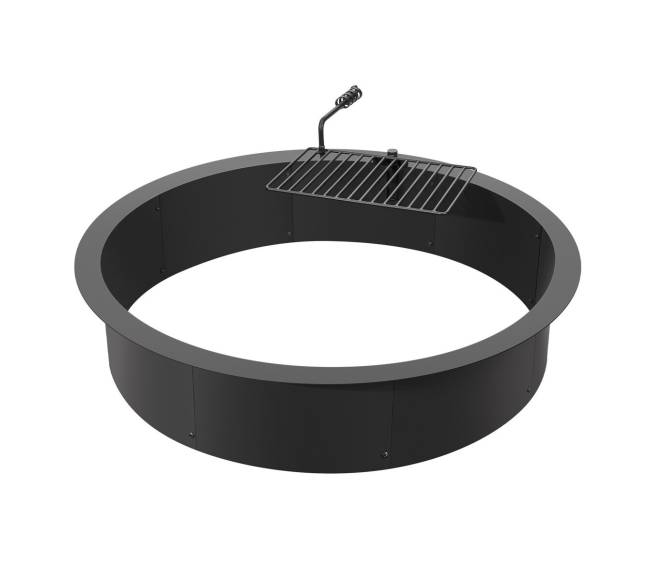 Plieninis laužo žiedas 101 cm su kepsnine10