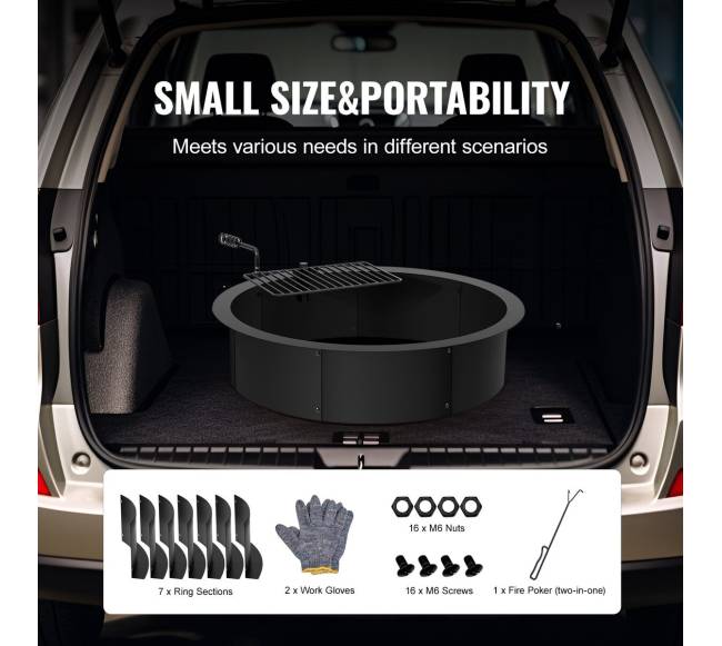 Laužo žiedas su BBQ funkcija, 89 cm5