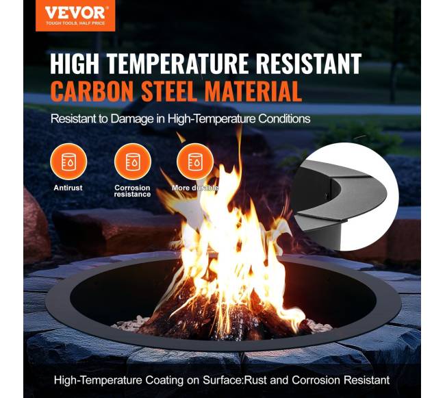 Apvalus laužo žiedo įdėklas 40 cm1