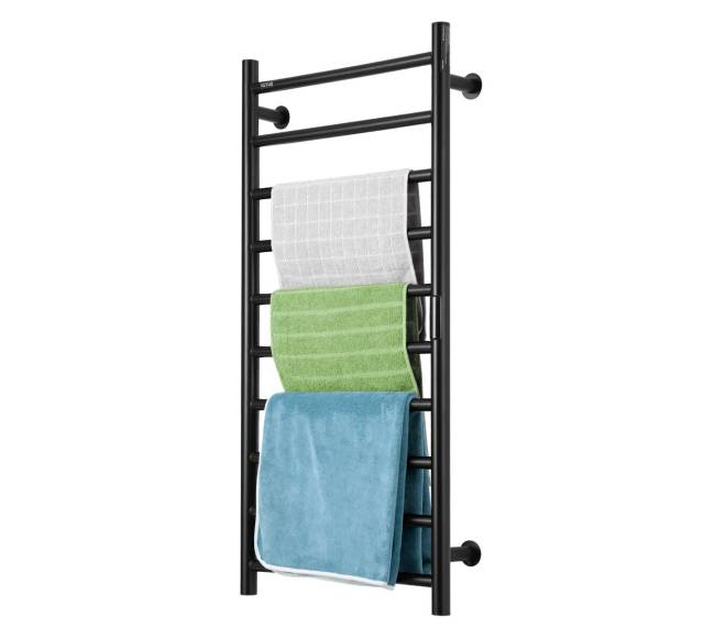 Sieninis juodas 10-strypų rankšluosčių šildytuvas9