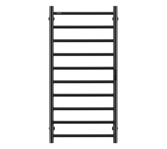 Sieninis juodas 10-strypų rankšluosčių šildytuvas10