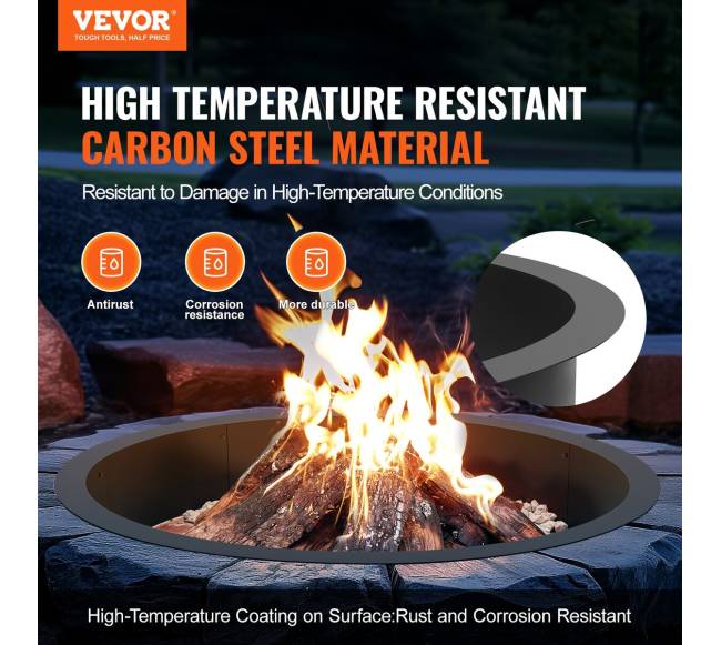 Apvalus laužo žiedo plieno įdėklas 114 cm1