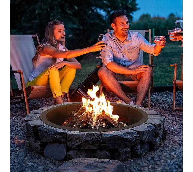 Apvalus laužo žiedo plieno įdėklas 114 cm7