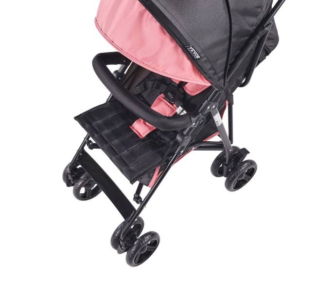Kompaktiškas lengvas vežimėlis juodasrožinis10