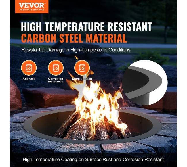 apvalus ugnies duobės rėmas plieninis1