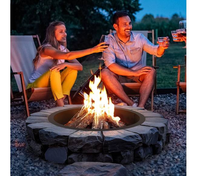 apvalus ugnies duobės rėmas plieninis7