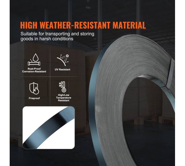 Plieninė pakavimo juosta 1,9cm x 0,55mm x 500m2